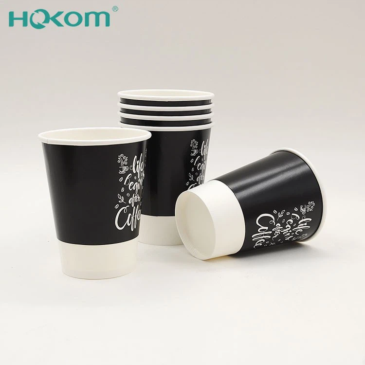 Custom Printed Logo Disposable Recycle 6oz 8oz 12oz 16oz 20oz Double Ripple Wall Coffee Paper Cups With Lids